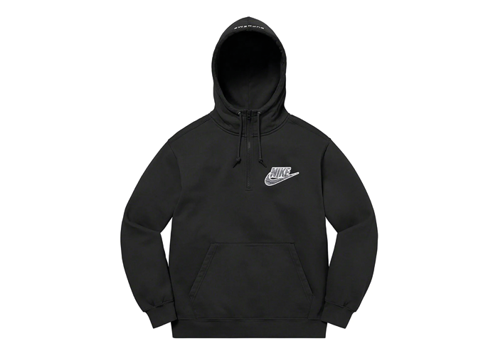 Supreme x Nike Half Zip Hooded Sweatshirt Black Sneakergott