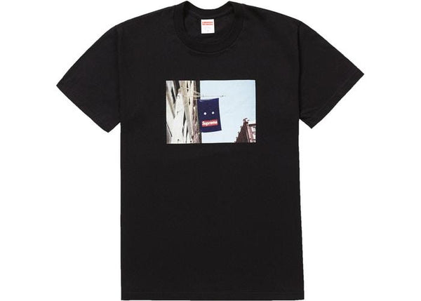 Supreme Banner T-Shirt Tee Black (FW19) - Sneakergott