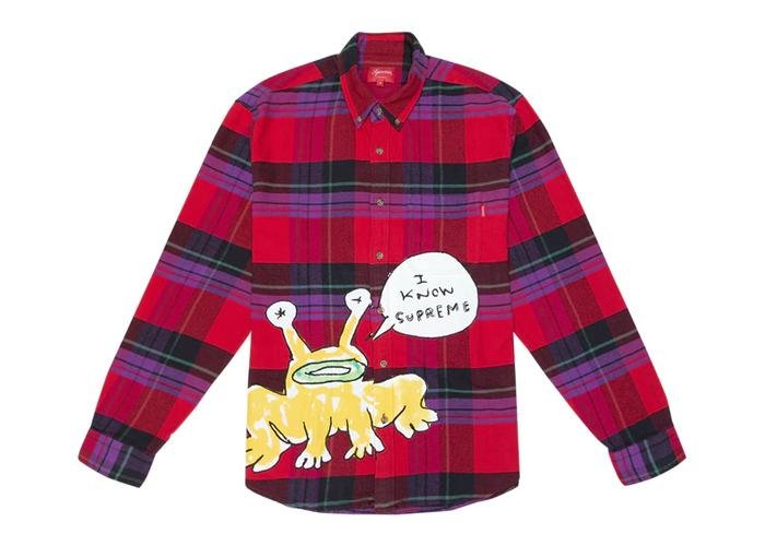 Supreme Daniel Johnston Plaid Shirt Red