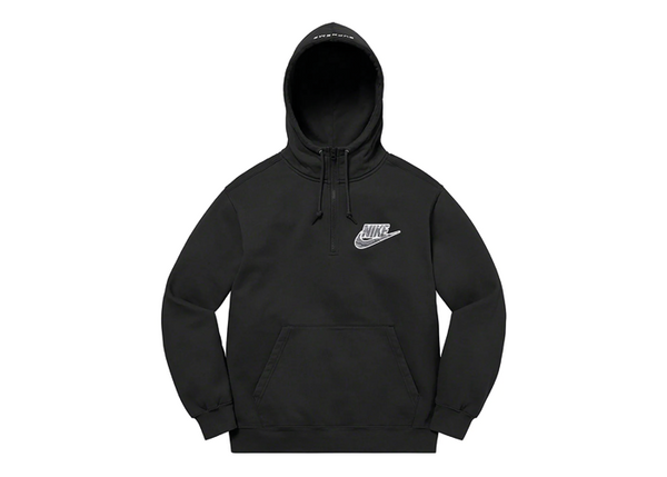 Supreme x Nike Half Zip Hooded Sweatshirt Black - Sneakergott